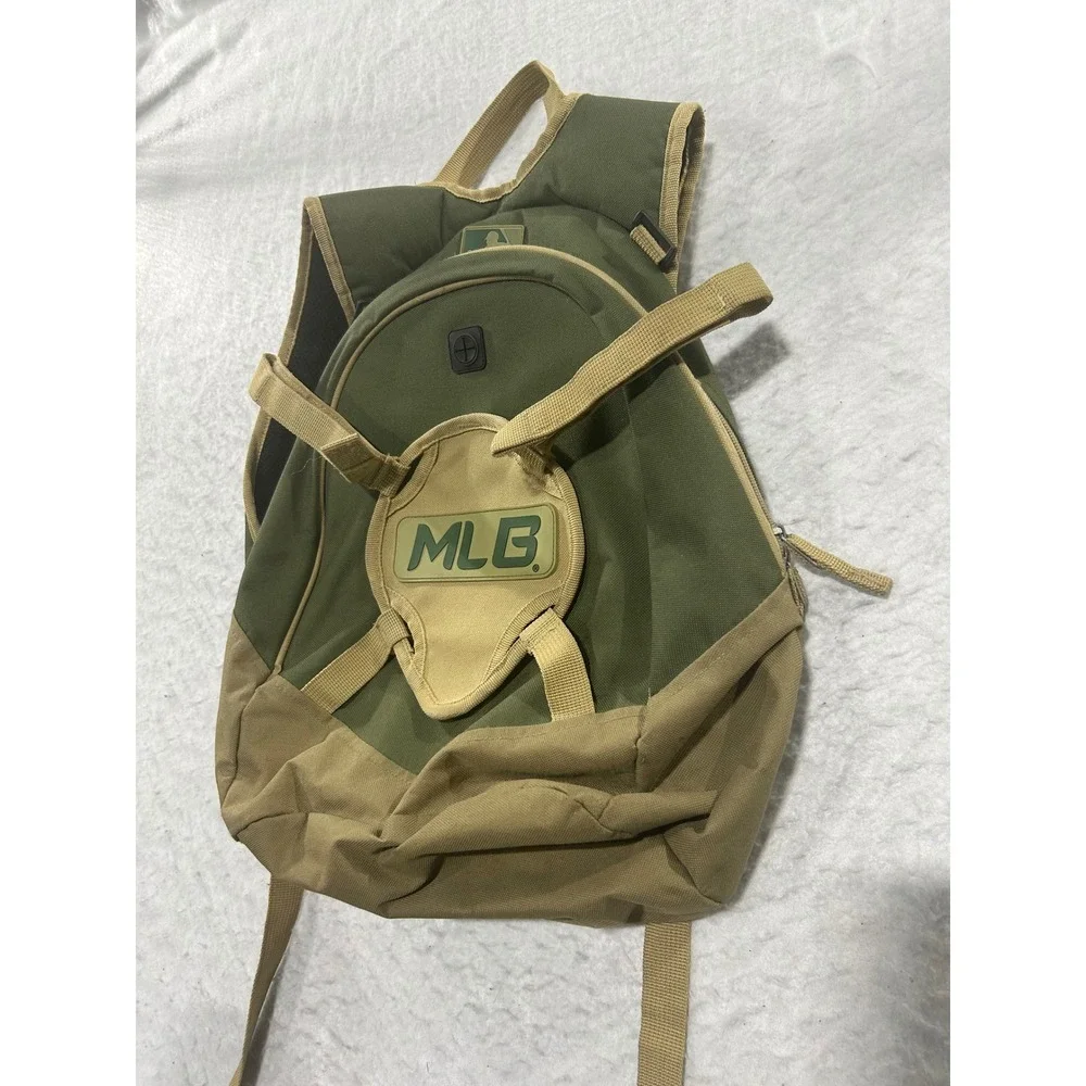 MLB Major League Baseball Backpack Olive Green Tan Sports Bag with Helmet Flap